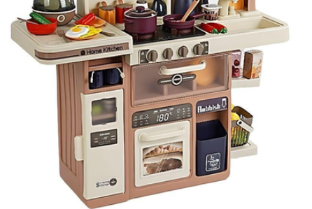 Детская игровая кухня интерактивная Limo Toy 889-231 с посудой и овощами музыкальная со светом/звуком и паром (2698148012) - фото 5 Детская игровая кухня интерактивная Limo Toy 889-231 с посудой и овощами музыкальная со светом/звуком и паром (2698148012) - фото 5