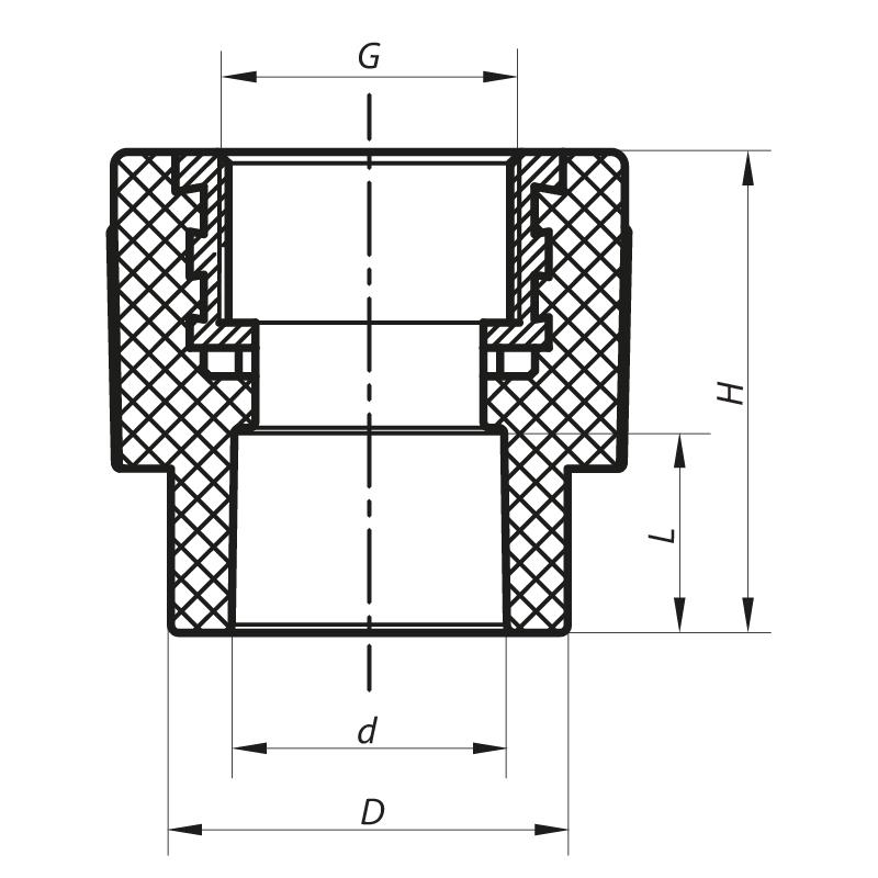 Соединительная муфта ВР 20x1/2F PPR KOER K0085.PRO (KP0103) - фото 2