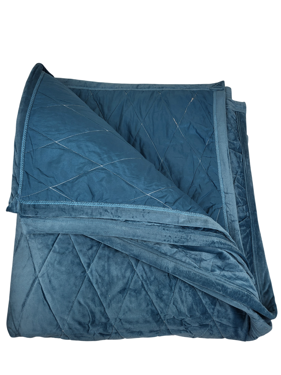 Плед-покривало велюр євро 220х240 см Блакитний (1654) - фото 2 Плед-покривало велюр євро 220х240 см Блакитний (1654) - фото 2