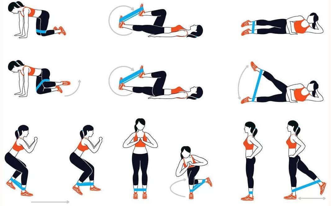 Набор тканевых фитнес резинок Hip Resistance Band с нагрузкой 8/22/32 кг - фото 9