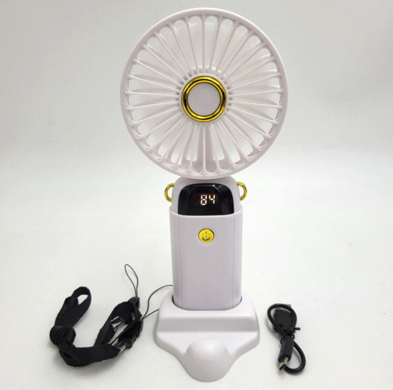 Вентилятор аккумуляторный мини Handy Mini Fan Z9 со складной ручкой Белый (KG-11982)