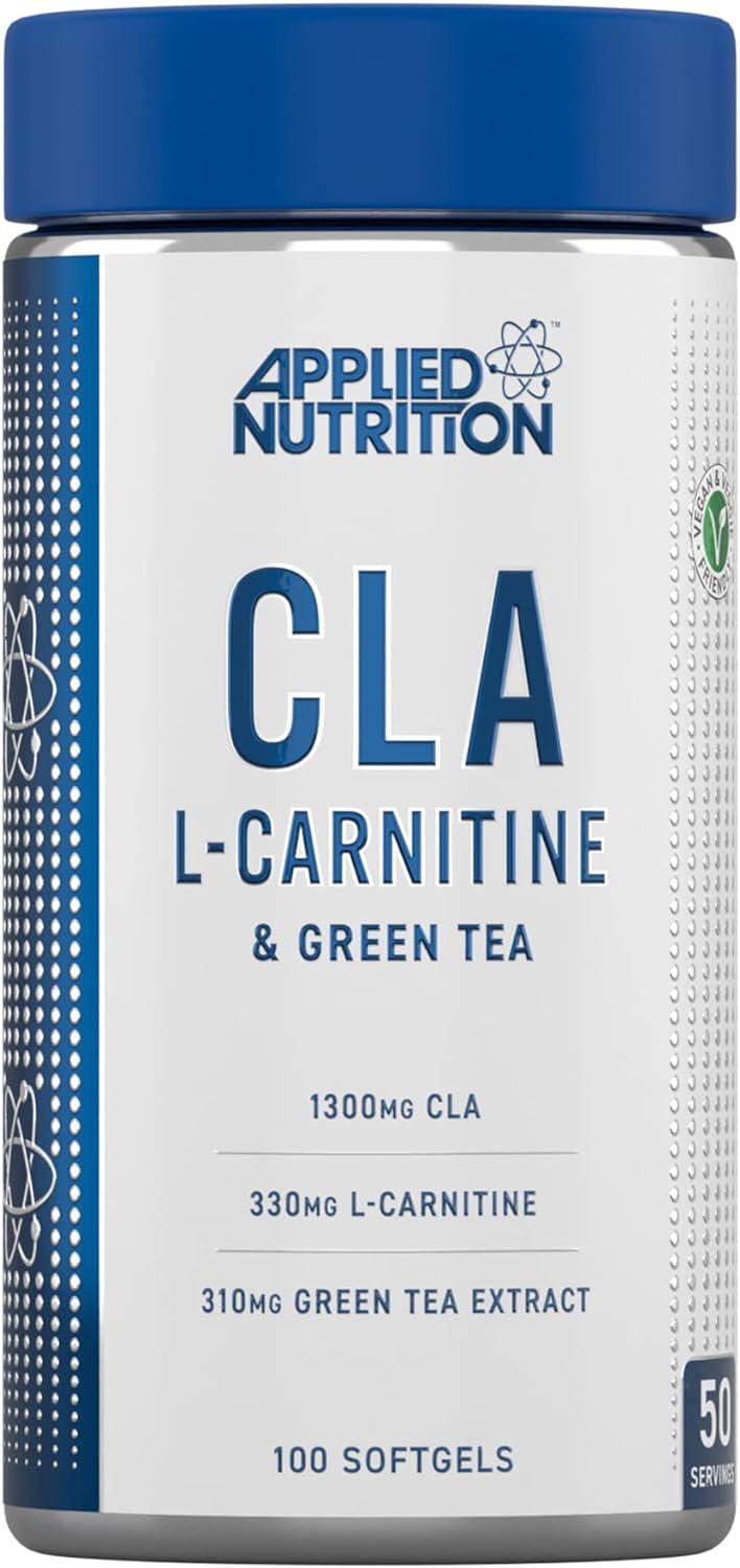 Жиросжигатель комплексный Applied Nutrition CLA L-Carnitine& Green Tea 100 Veggie Softgels - фото 1