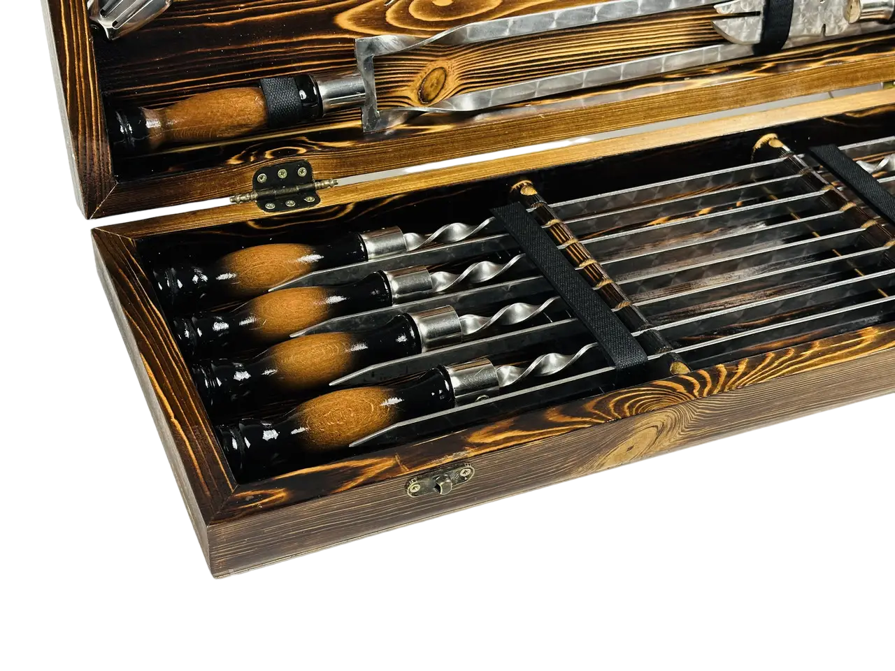 Набор шампуров в кейсе Трофей LUX 8 шт. (21-10-KS-7810) - фото 4 Набор шампуров в кейсе Трофей LUX 8 шт. (21-10-KS-7810) - фото 4