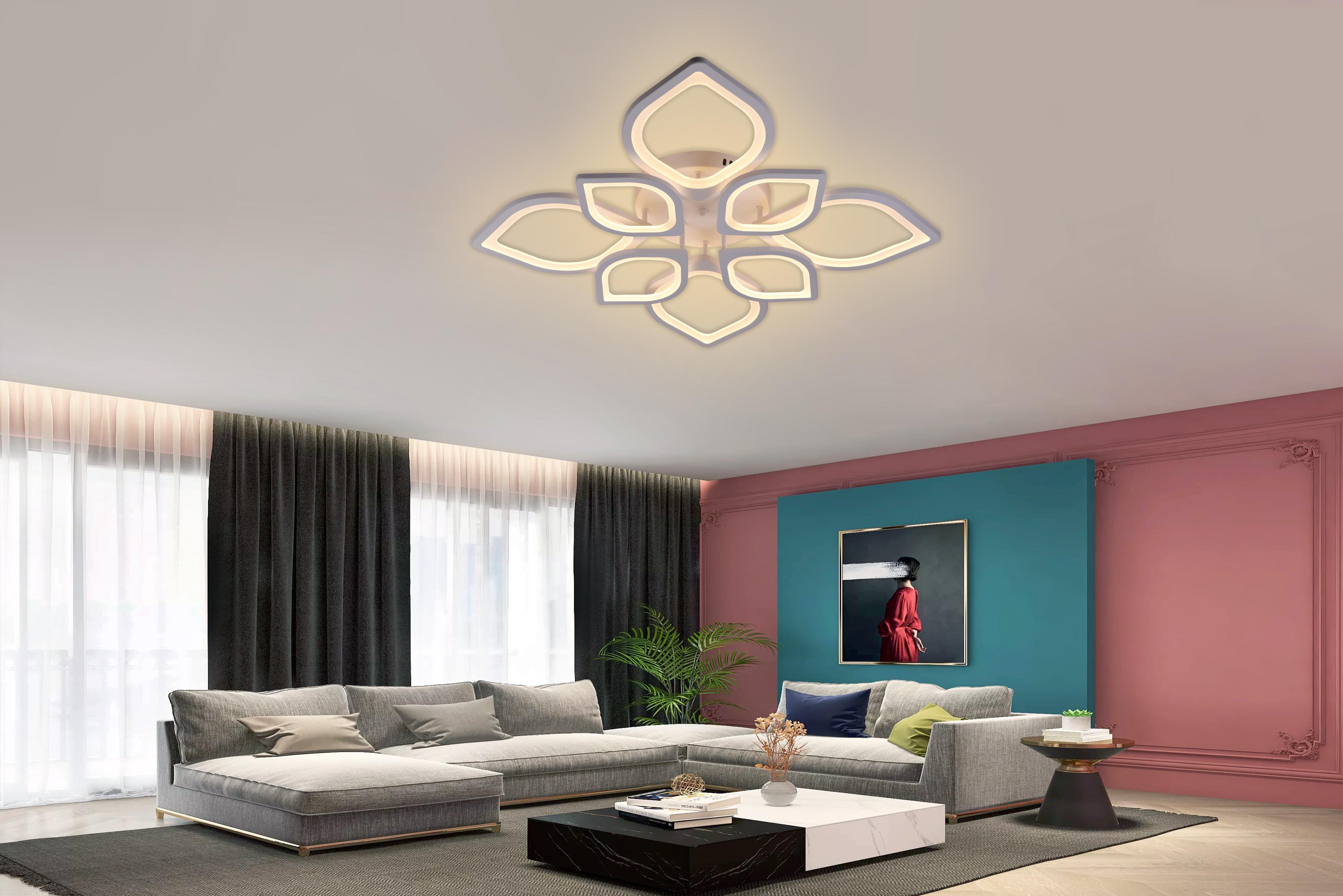 Люстра светодиодная акриловая Valeso V X6132-8 WT