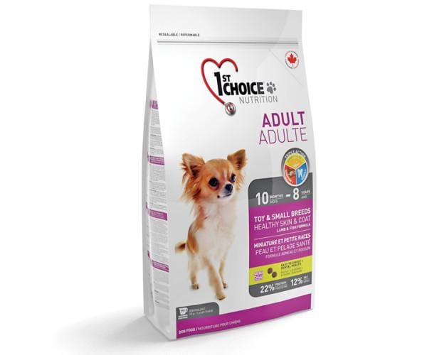 Корм сухой 1st Choice с ягненком и рыбой для взрослых собак мини и малых пород 2,72 кг (42145)