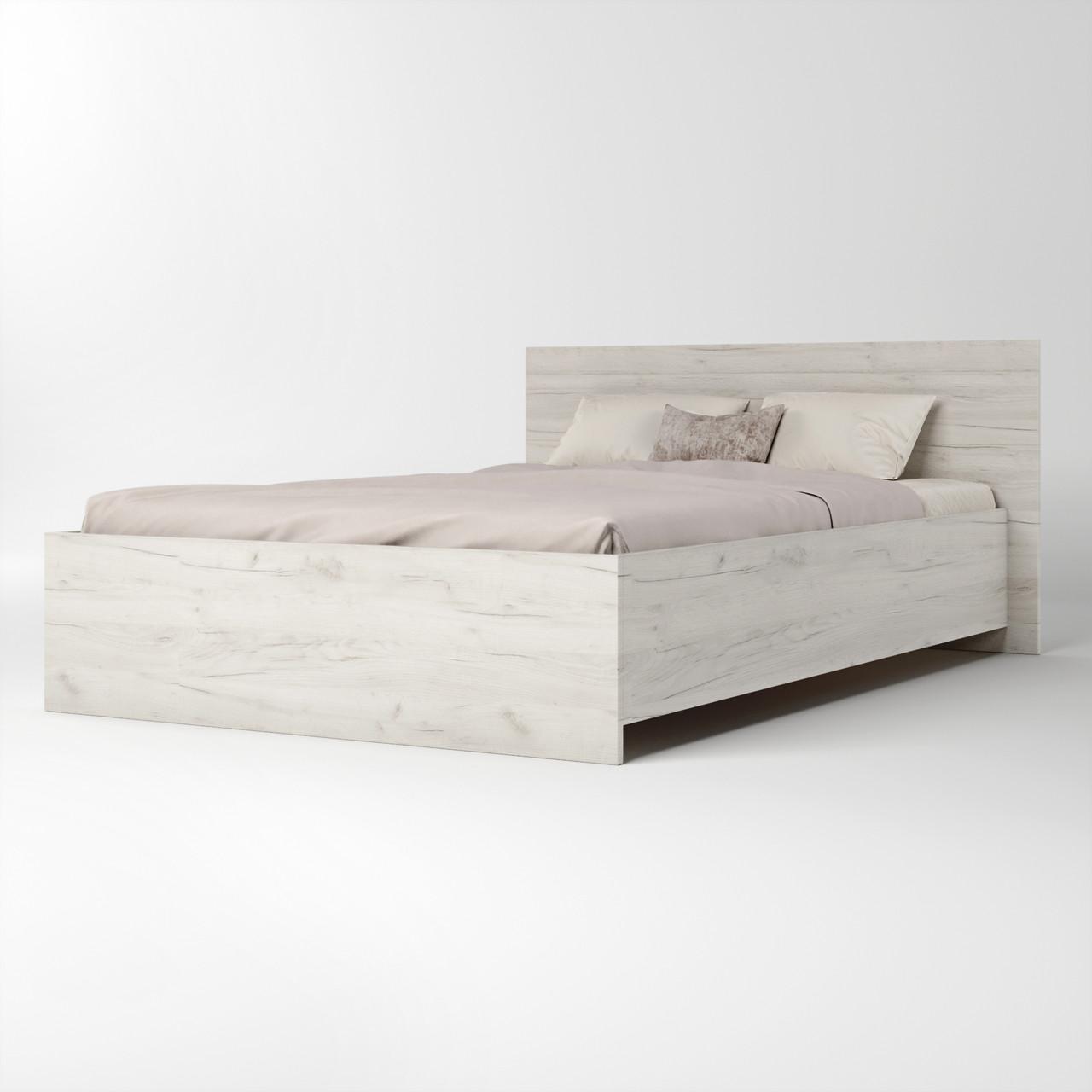 Кровать двуспальная Эверест Соната-1400 140х200 см Дуб крафт белый (EVR-2677)