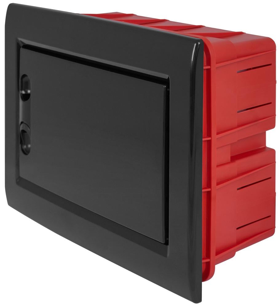 Корпус встроенный пластиковый e.plbox.pro.w.08b.black на 8 модулей Черный (34183394)