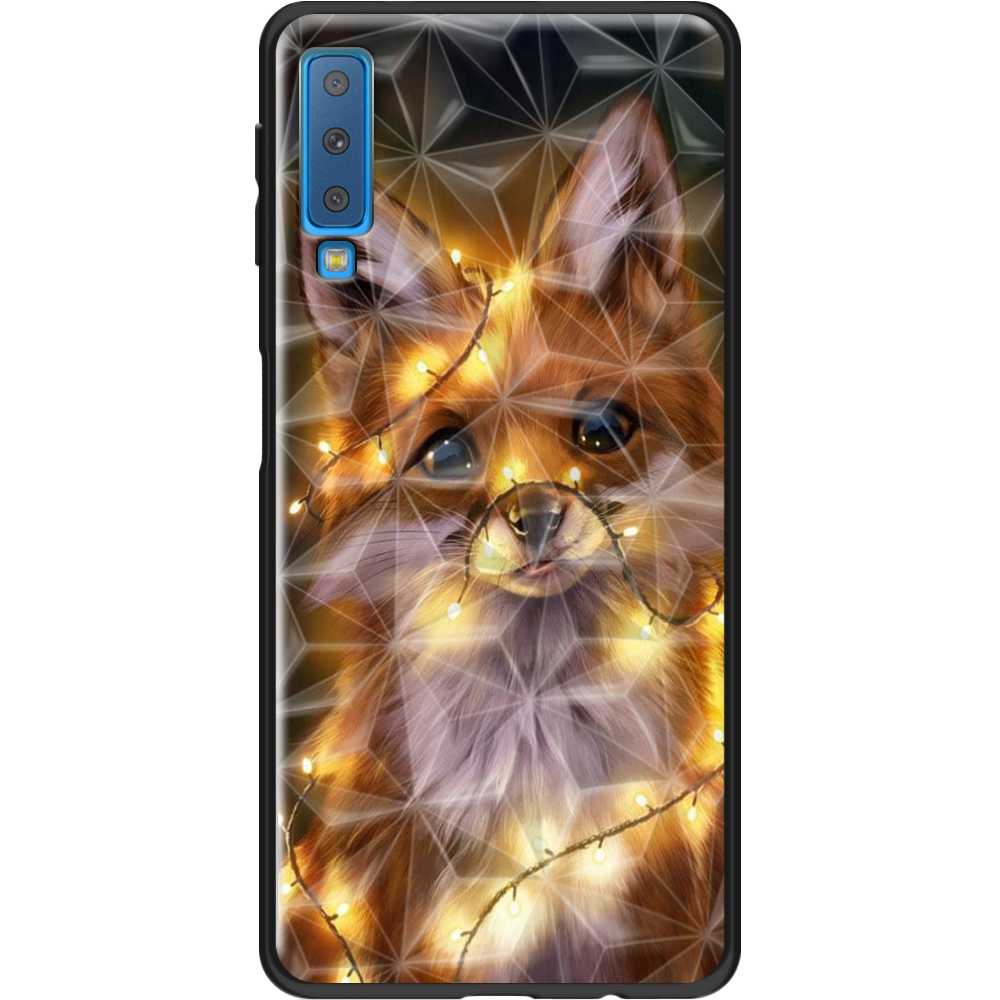 Чохол Boxface Samsung A750 Galaxy A7 2018 Різдвяна Лисичка Чорний силікон із призмою(35481-up2399-37864)