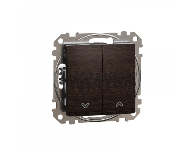 Выключатель двухклавишный Schneider Electric Sedna Design&Element для жалюзи сблокировкой ABS-UV Венге (SDD181104)