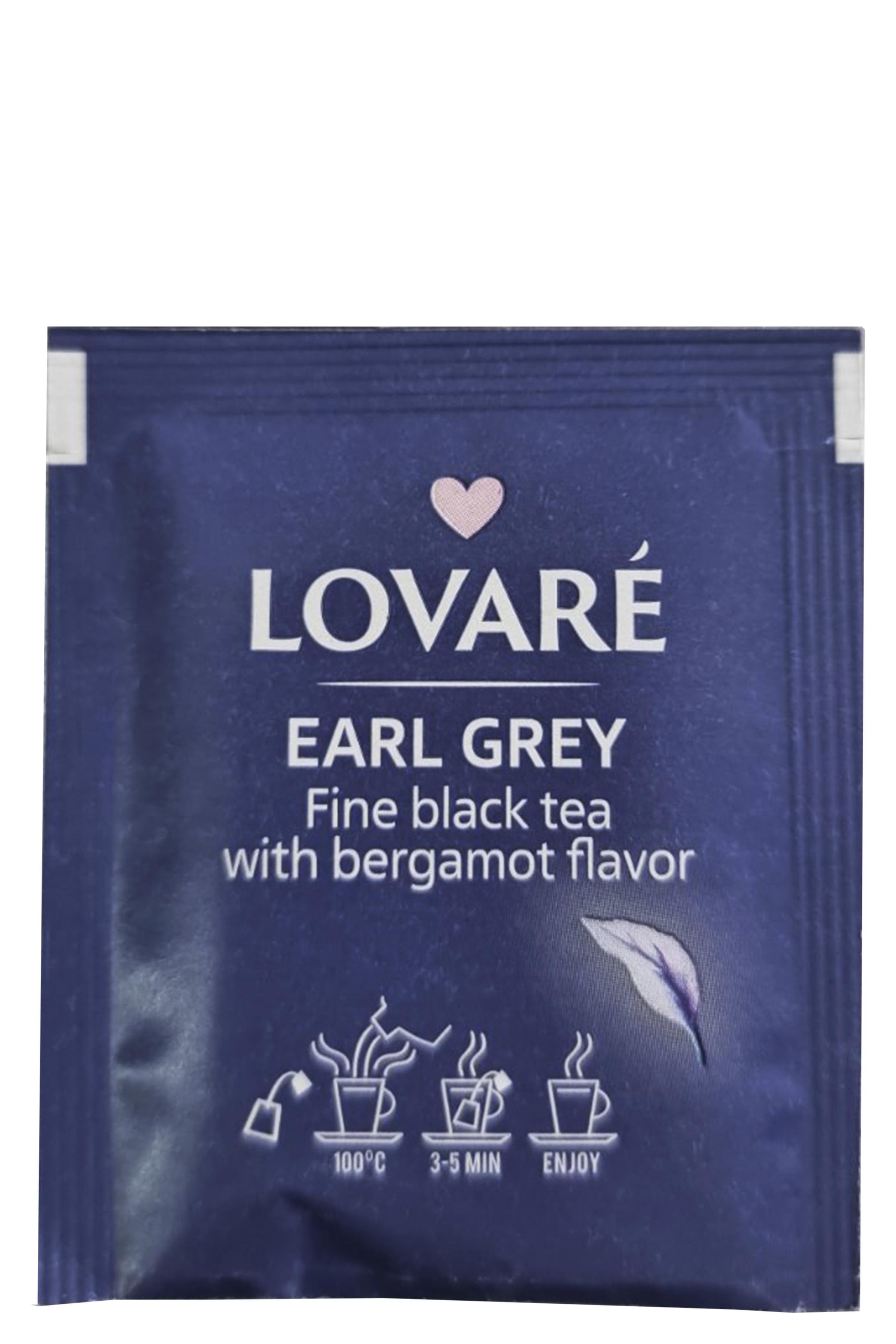 Чай черный Lovare Earl Grey с маслом бергамота 50 шт. 2 г в мягкой упаковке (57152) - фото 2