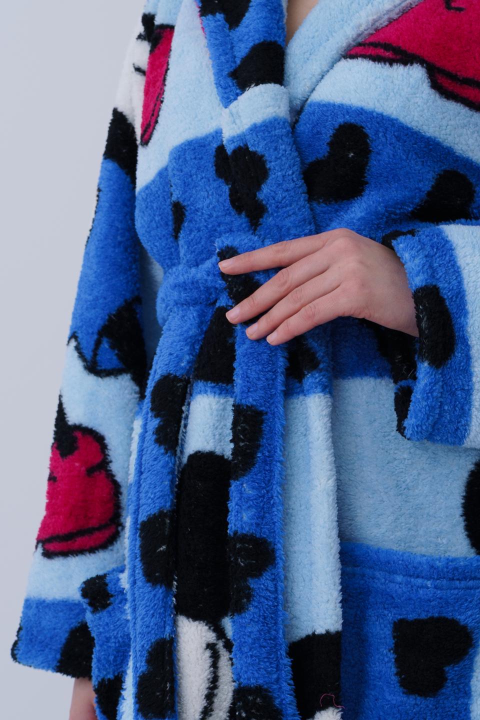 Халат жіночий UT Store Мікі Маус HT03 S Блакитний (24524469) - фото 4