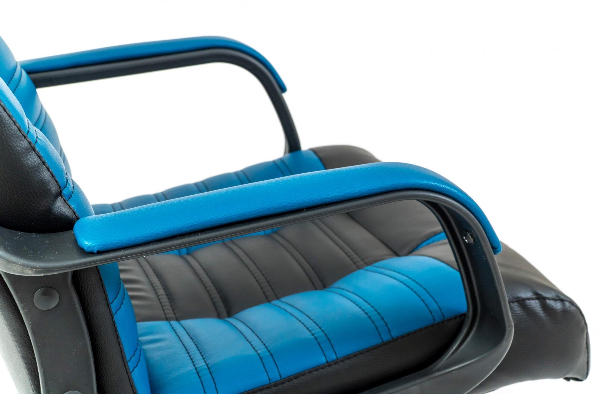 Крісло офісне комп'ютерне Atlant Fly 2230-2227 Підлокітник Річ Пластик М3 MultiBlock Чорно-синій - фото 4