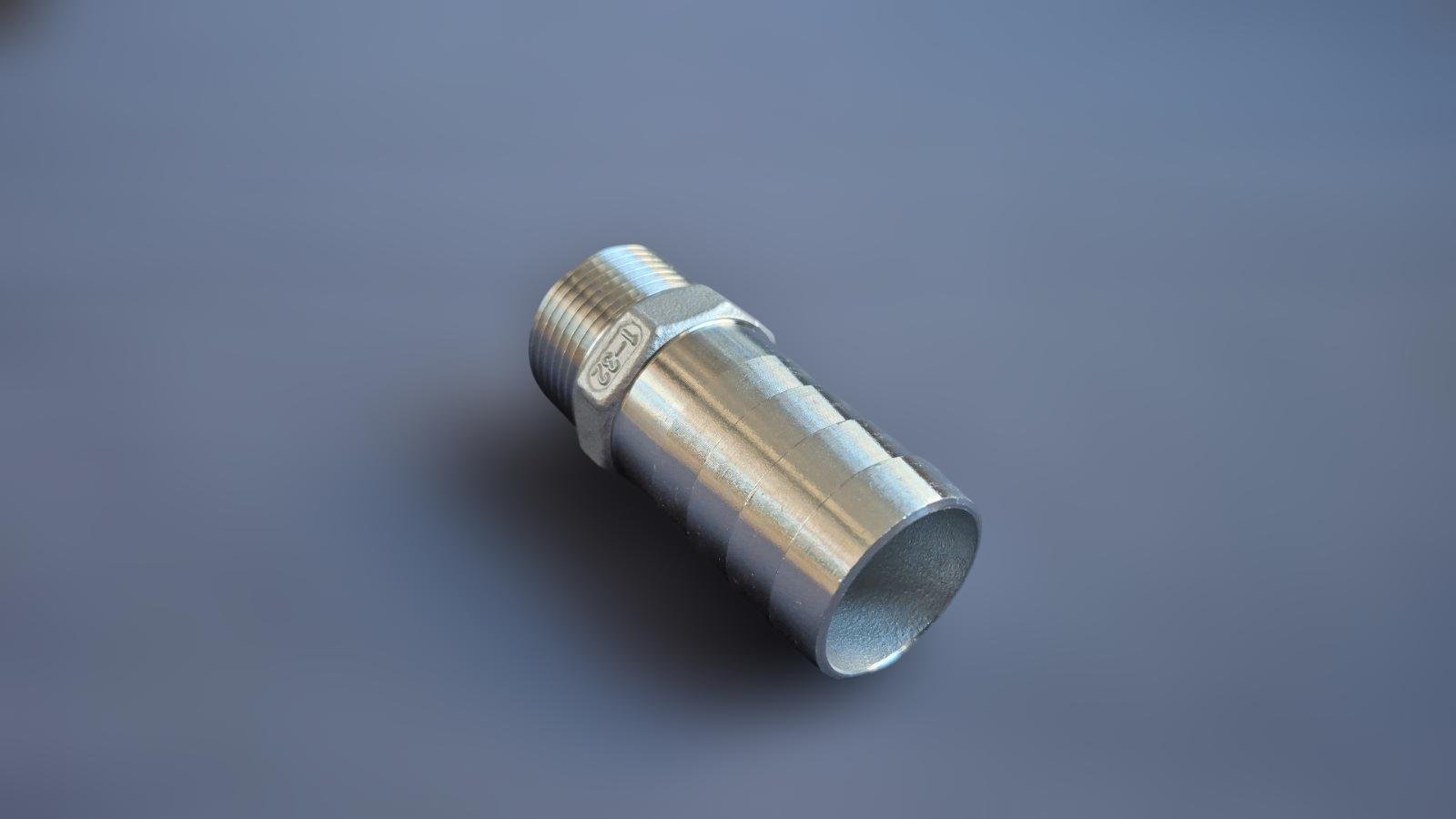 Штуцер шланговый резьбовой DN25 AISI304 BSPP Class-150 н/ж сталь 32 мм 1" (29203328) - фото 5 Штуцер шланговый резьбовой DN25 AISI304 BSPP Class-150 н/ж сталь 32 мм 1" (29203328) - фото 5