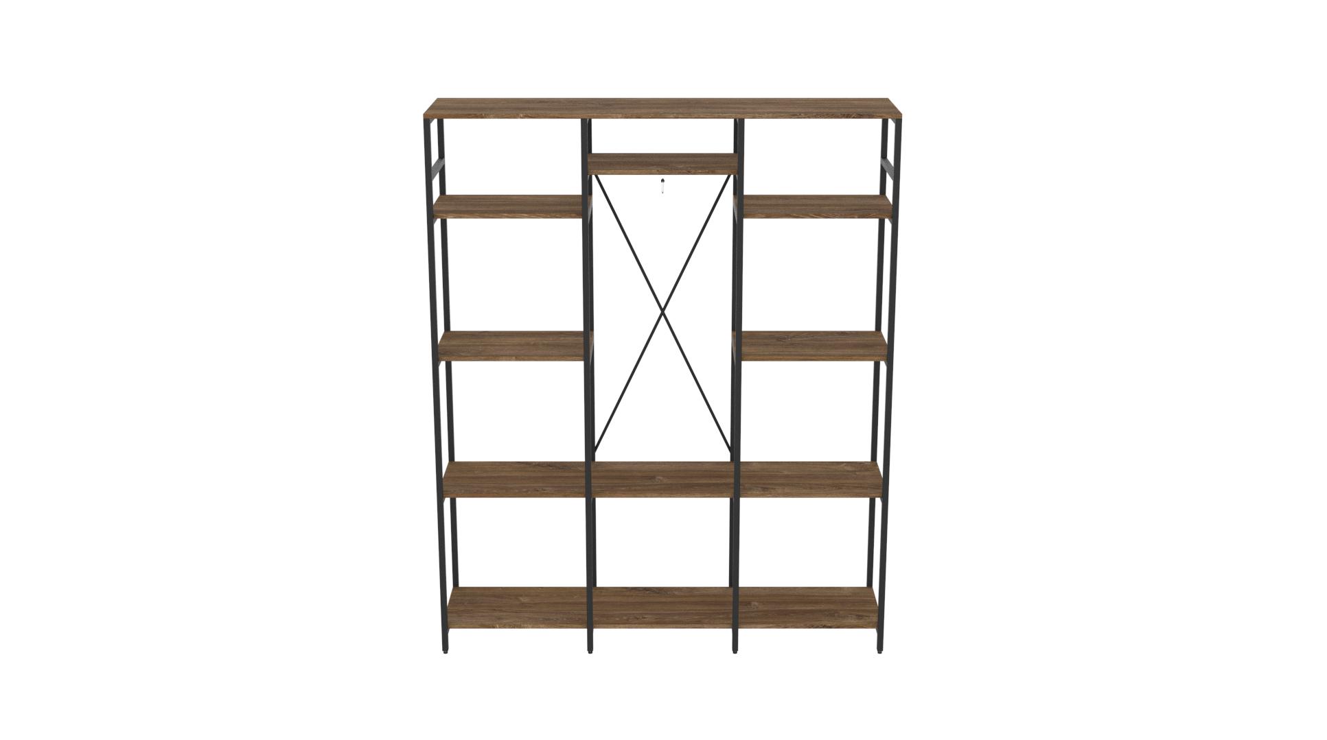 Шкаф гардероб Ferrum-decor Френд 3 1816x1490x370 мм Черный металл/ДСП Дуб Таверна (FRE303) Шкаф гардероб Ferrum-decor Френд 3 1816x1490x370 мм Черный металл/ДСП Дуб Таверна (FRE303)