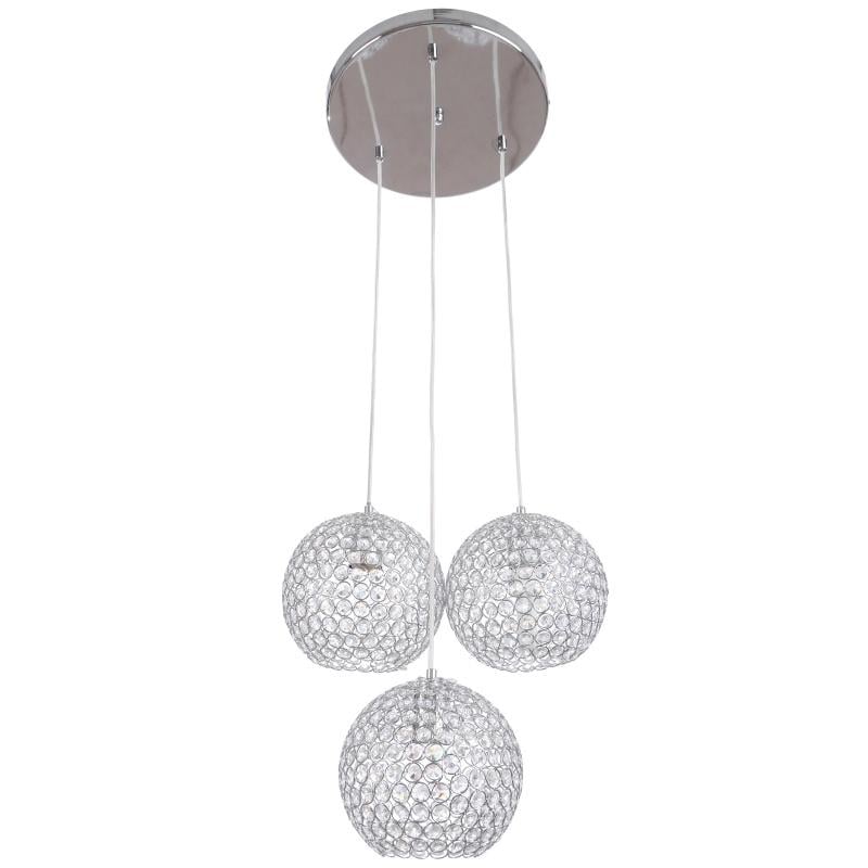 Люстра потолочная молекула хрустальный шар лофт Brille Br-01 367S/3 E27 на 3 плафона