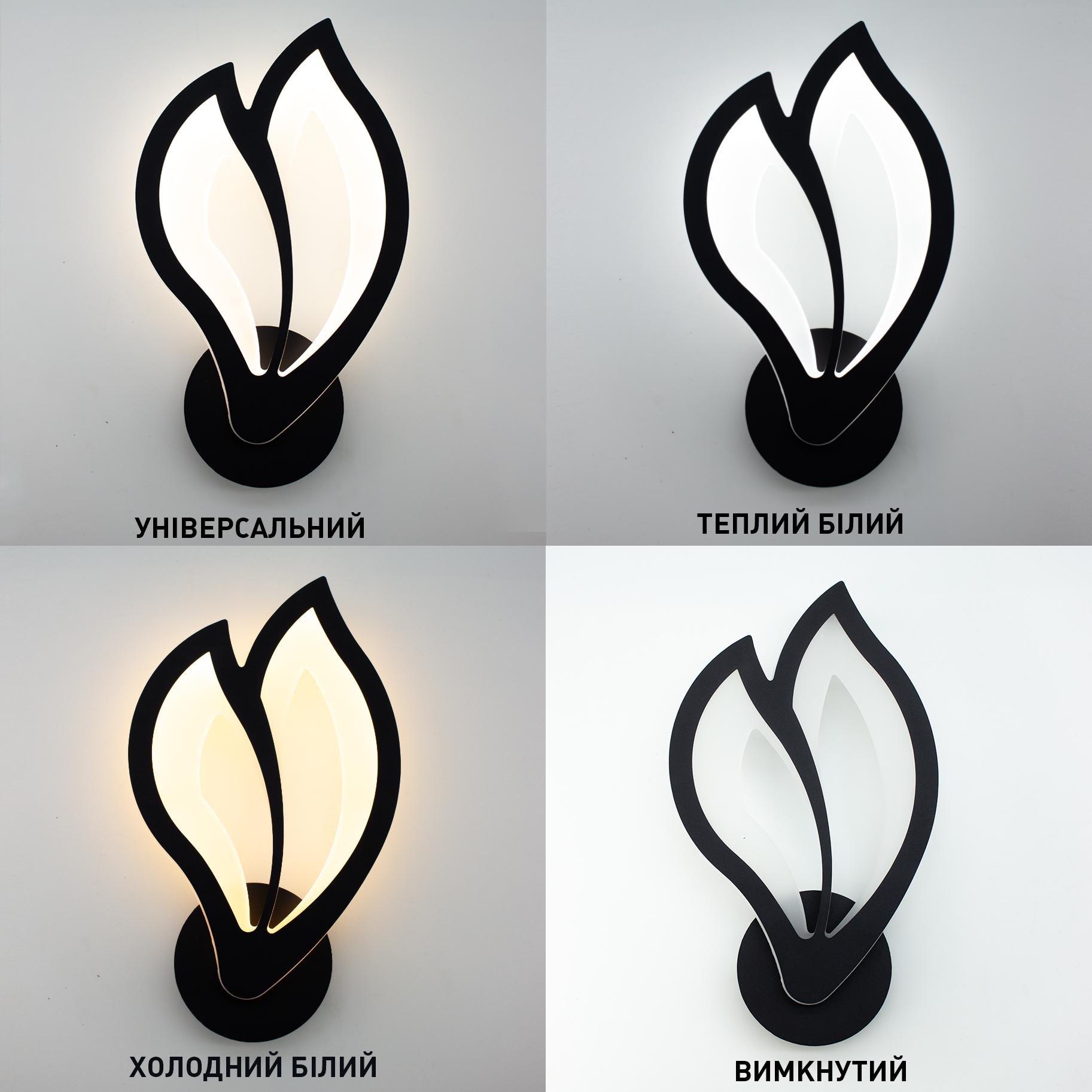 Бра управляемый светодиодный ESLLSE ASTRA 12 Вт 302x176x46 мм Черный (10578) - фото 3 Бра управляемый светодиодный ESLLSE ASTRA 12 Вт 302x176x46 мм Черный (10578) - фото 3