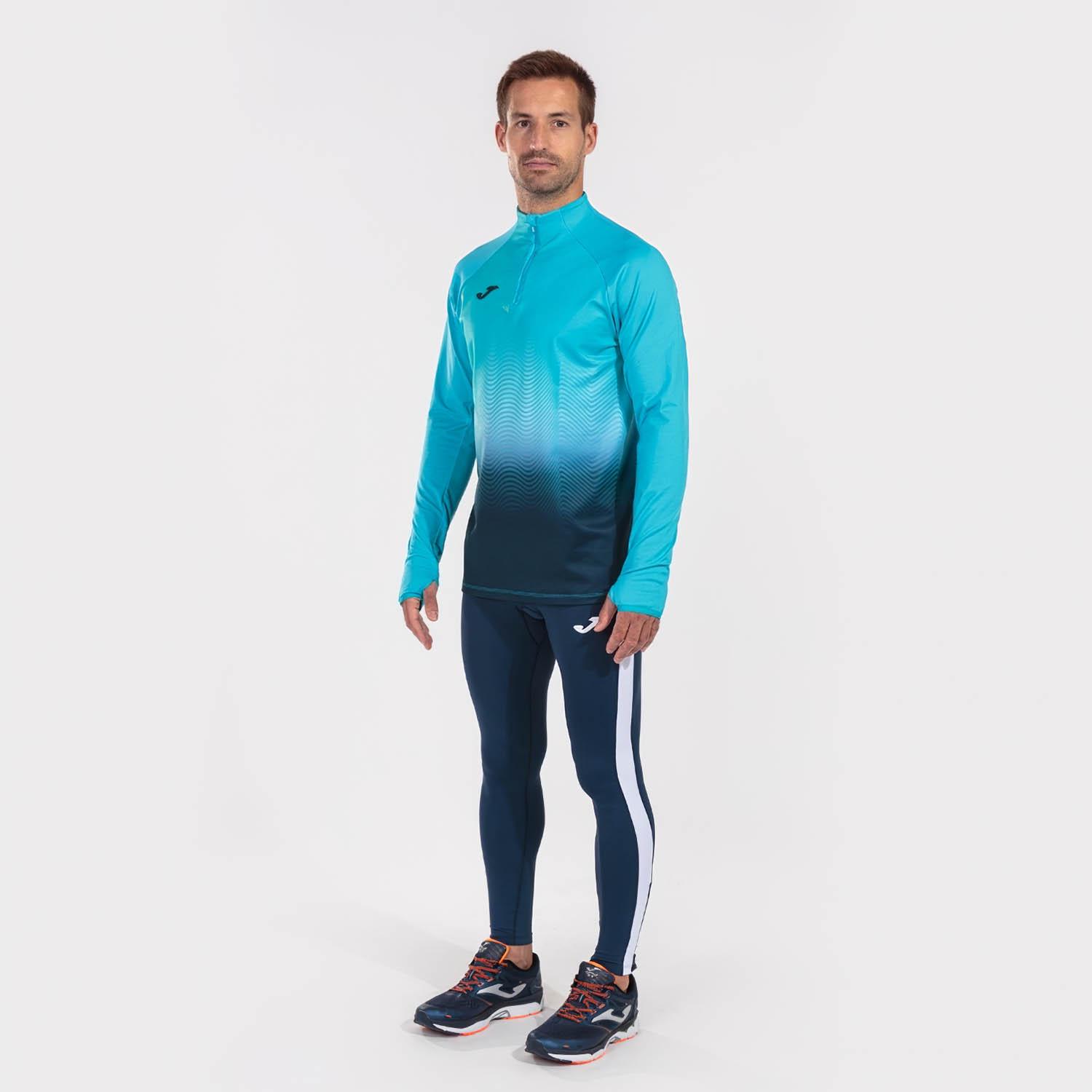 Реглан Joma 101541.013 Elite Vii Sweatshirt S Fluor Turquoise/Dark Navy (8424309071592) - фото 3