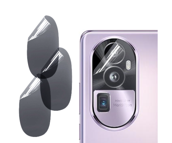 Противоударная гидрогелевая пленка Hydrogel Film для Oppo Reno10 Pro+ на камеру 3 шт, Transparent