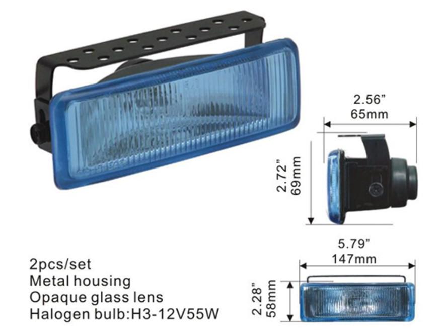 Фара дополнительная DLAA 1070-W/H3-12V-55W/147х58mm (LA 1070-W)