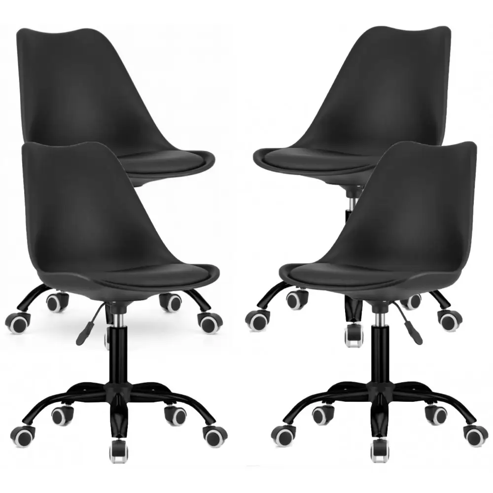 Комплект кресел на колесах Bonro B-487 4 шт. Черный (47000131)