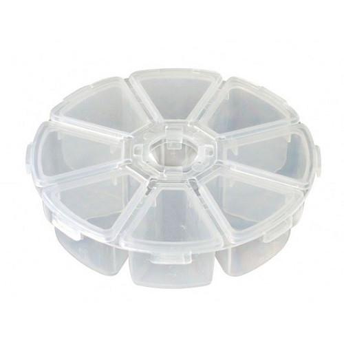 Органайзер для снастей бисера круглый 100х25 мм 8 ячеек пластик (374840) Органайзер для снастей бисера круглый 100х25 мм 8 ячеек пластик (374840)