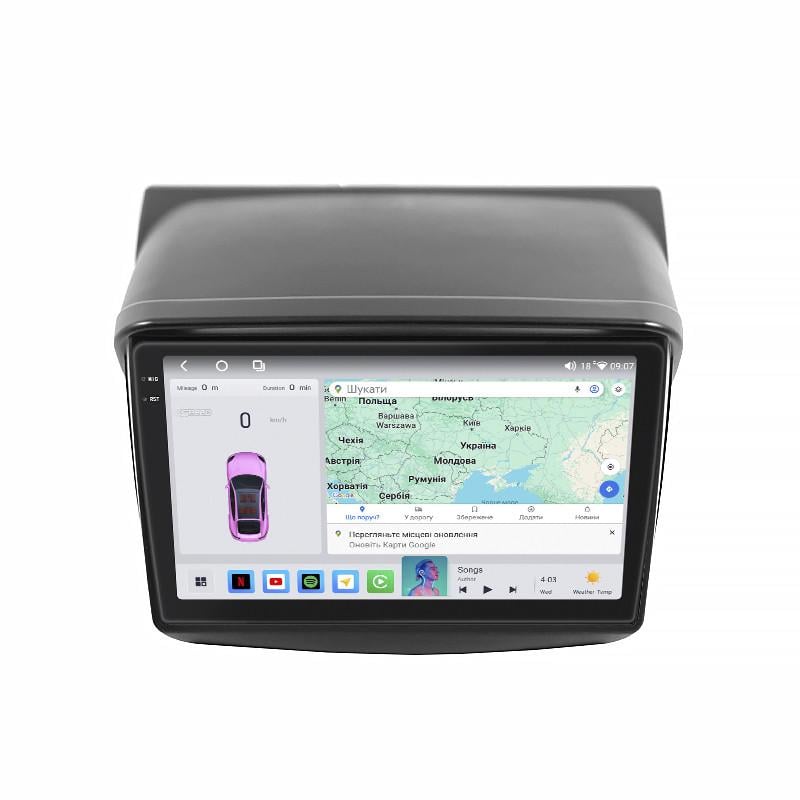 Автомагнитола Lesko для Mitsubishi L200 IV 2006 9" 4/64 QLED CarPlay 4G Wi-Fi GPS 360