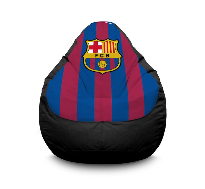 Кресло мешок iPuff Football Barcelona Black Оксфорд XL 80x110 см Черный Кресло мешок iPuff Football Barcelona Black Оксфорд XL 80x110 см Черный