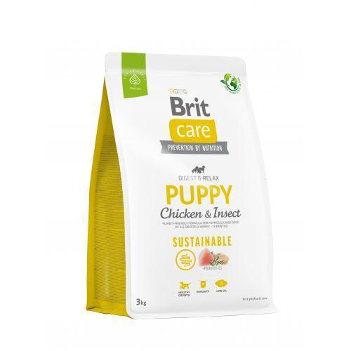 Корм сухой Brit Care Dog Sustainable Puppy для щенков с курицей и насекомыми 3 кг
