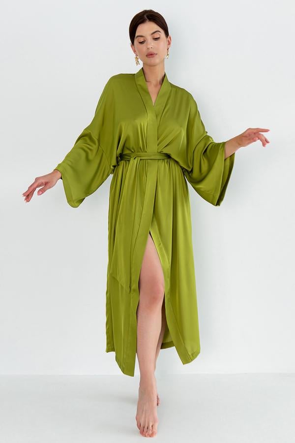 Халат шелковый Forli длинный OS Mustang (SH0035-21-04)