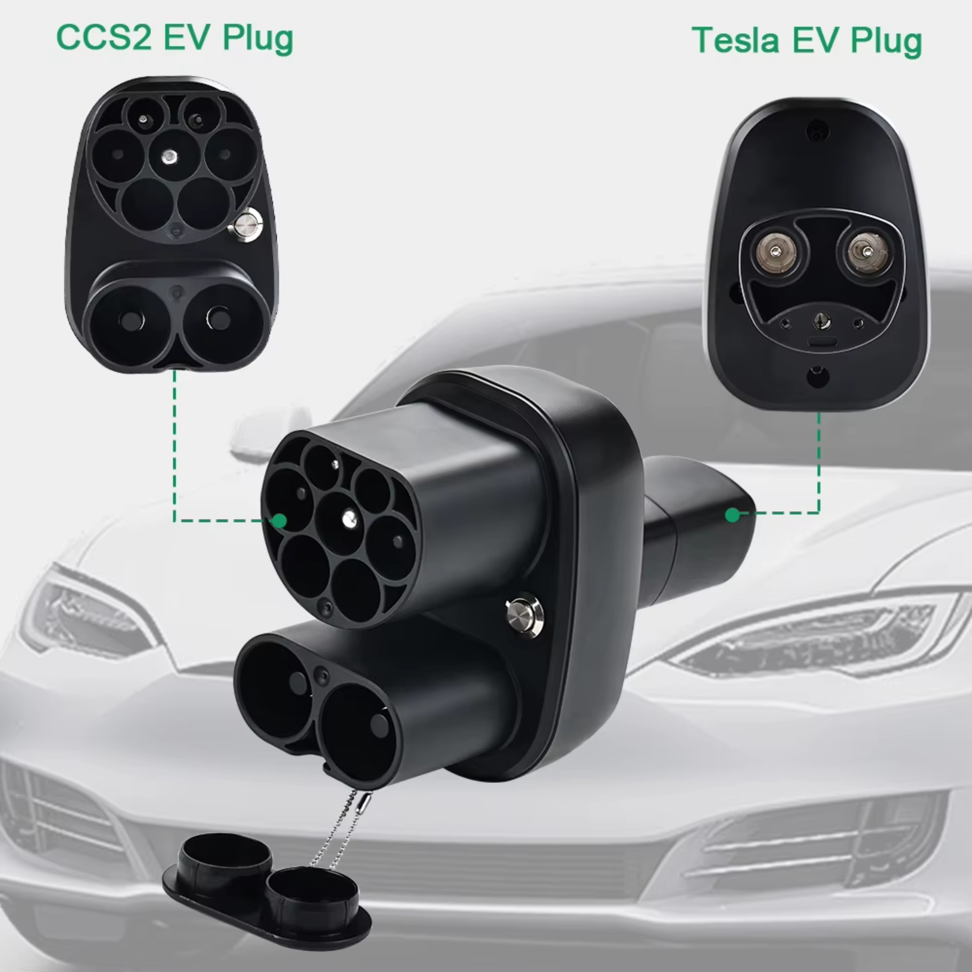 Перехідник-зарядний адаптер CCS2 для Tesla (24392730) - фото 4 Перехідник-зарядний адаптер CCS2 для Tesla (24392730) - фото 4