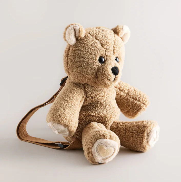 Рюкзак плюшевый Мишка Bear Backpack Коричневый - фото 2