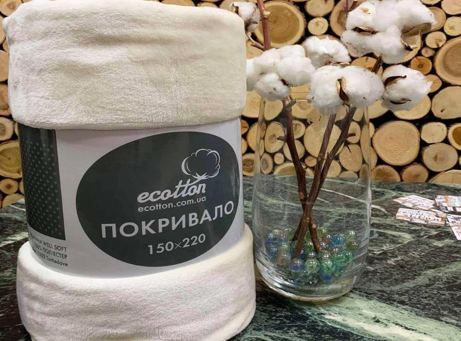 Плед Ecotton из микрофибры Well Soft 150х220 см Бежевый (4487 Powder)