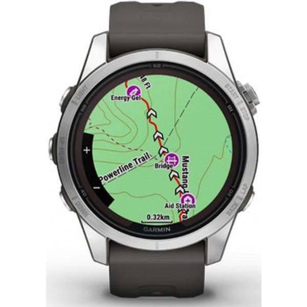 Смарт-годинник Garmin Fenix 7S Pro Solar Silver Band Graphite (010-02776-00/01) - фото 6 Смарт-годинник Garmin Fenix 7S Pro Solar Silver Band Graphite (010-02776-00/01) - фото 6