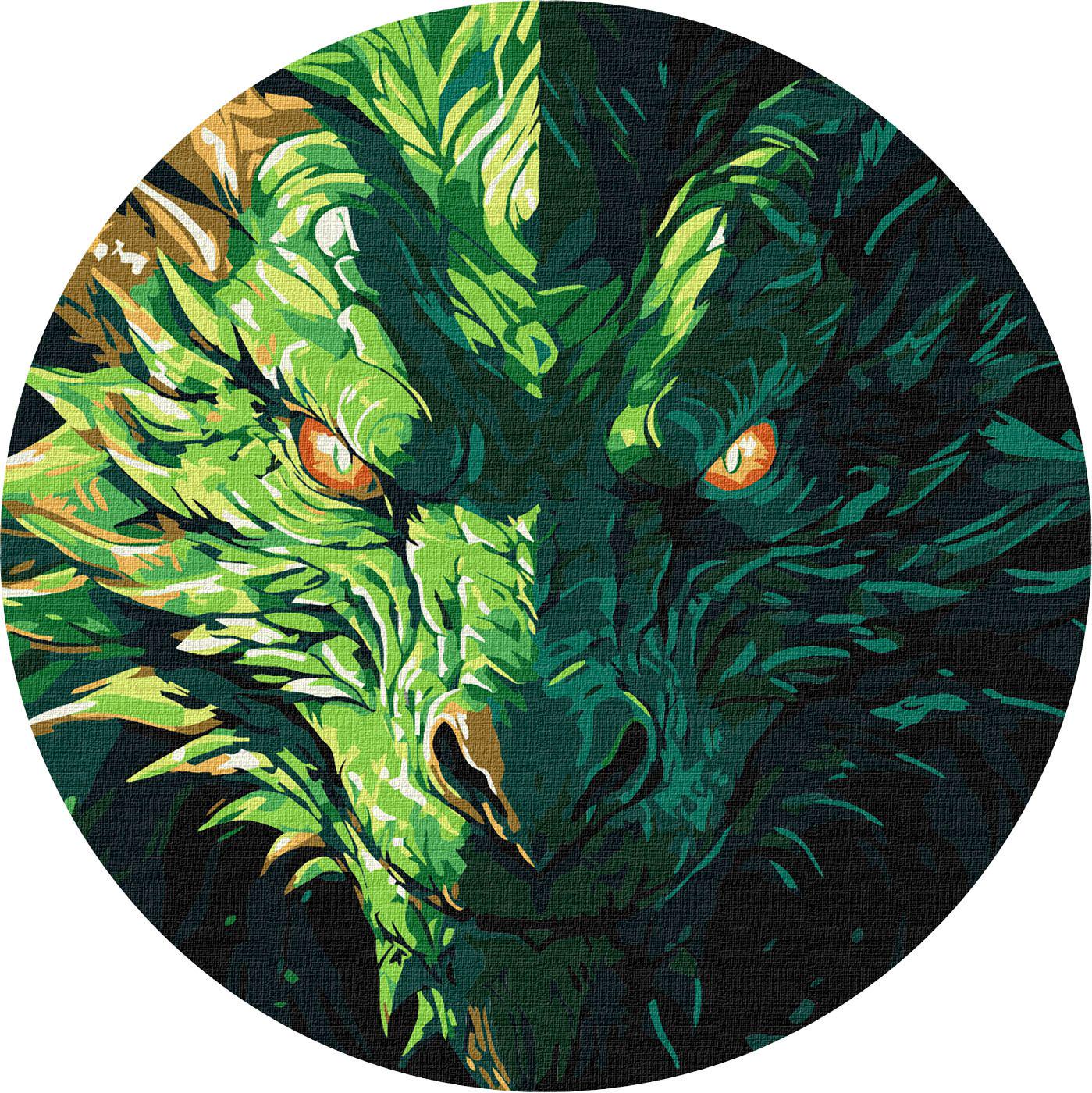 Картина по номерам Идейка Огненный взгляд d 19 см (Id-KHO-R1060)