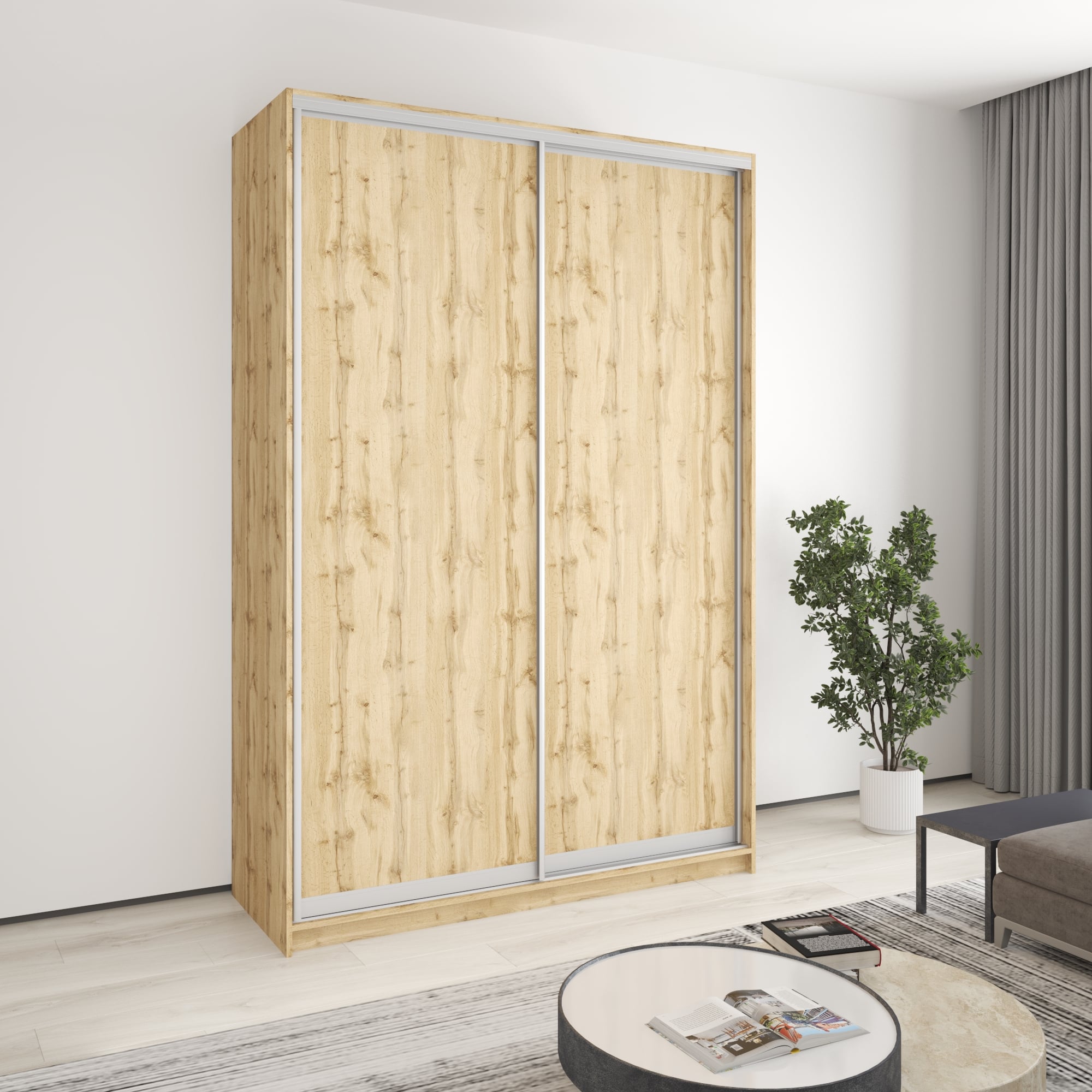Шкаф-купе двухдверный Mebel Star Комбо AL MBS-4065 160х45х240 см Дуб тахо (1005251) Шкаф-купе двухдверный Mebel Star Комбо AL MBS-4065 160х45х240 см Дуб тахо (1005251)