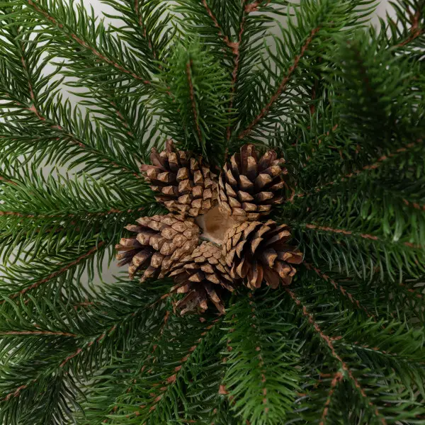 Підсвічник-вінок на 1 свічку Новорічний з декором Зелений - фото 4 Підсвічник-вінок на 1 свічку Новорічний з декором Зелений - фото 4