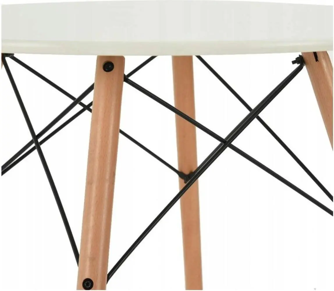 Обеденный стол круглый Bonro В-957-700 4 ножки из бука 70 см Белый (17816617) - фото 5 Обеденный стол круглый Bonro В-957-700 4 ножки из бука 70 см Белый (17816617) - фото 5