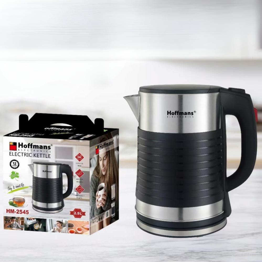 Электрочайник металлический Hoffmans Electronics HM-2545 2000W 2,5л Черный (120.1874) - фото 9 Электрочайник металлический Hoffmans Electronics HM-2545 2000W 2,5л Черный (120.1874) - фото 9