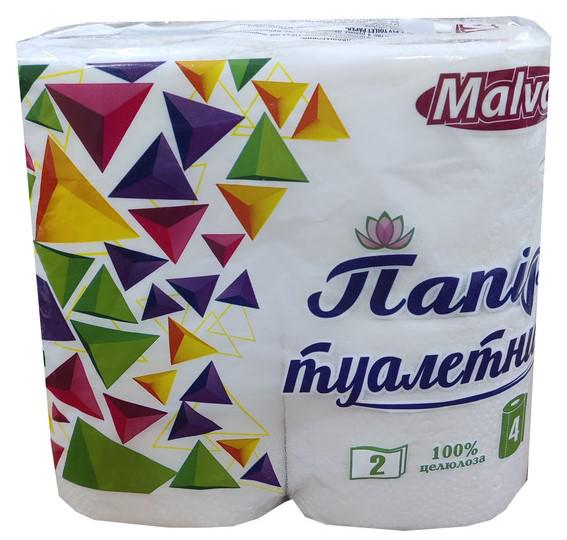 Туалетная бумага Malvar Абстракция двухслойная 4 рул. Белый (3868)