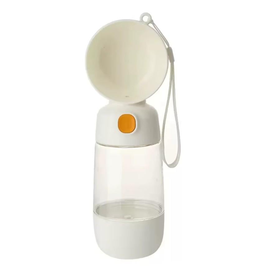 Бутылка для животных портативная Semi Pets 2в1 с антипроливной кнопкой вода и корм 400 мл/185 мл Белый - фото 1 Бутылка для животных портативная Semi Pets 2в1 с антипроливной кнопкой вода и корм 400 мл/185 мл Белый - фото 1