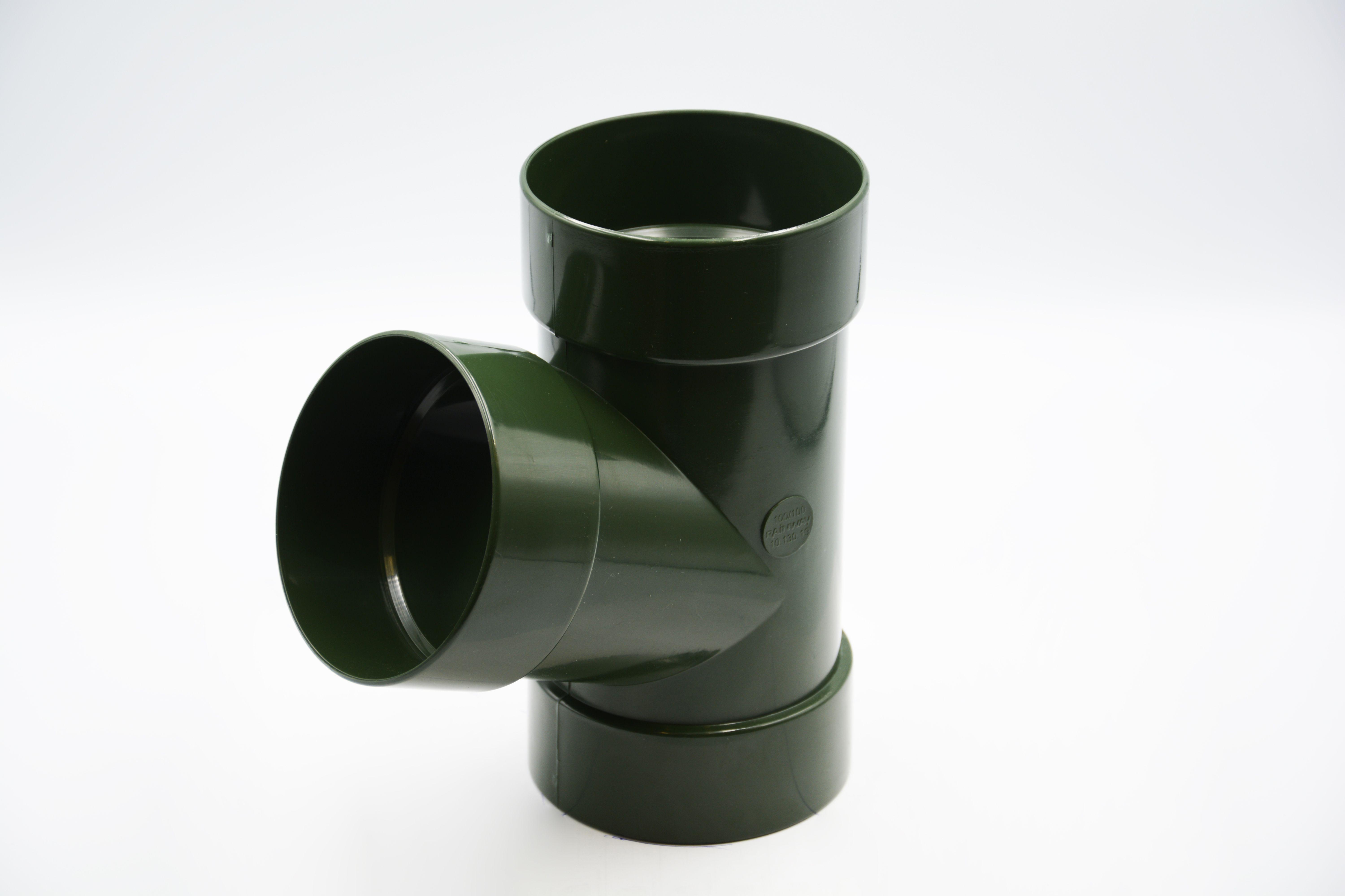 Тройник трубы RAINWAY 67° D 100 мм RAL 6009 Зеленый (10.130.19.003.RW)