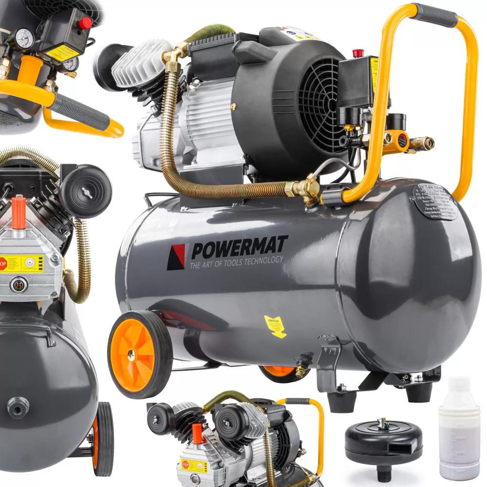 Компресор Powermat PM-KO-50T-V2 поршневий масляний двоциліндровий V-подібний 50 л - фото 2 Компресор Powermat PM-KO-50T-V2 поршневий масляний двоциліндровий V-подібний 50 л - фото 2
