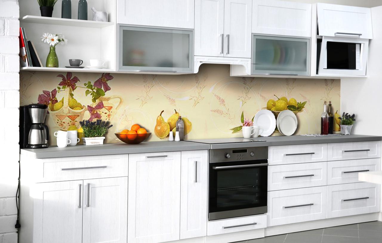 Кухонный фартук Грушевый натюрморт виниловый самоклеющийся 65х250 см Кухонный фартук Грушевый натюрморт виниловый самоклеющийся 65х250 см