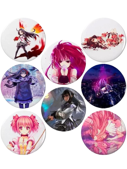 Набор значков Аниме Mahou Shoujo Madoka Magica 8 шт. (NZN000112-1)
