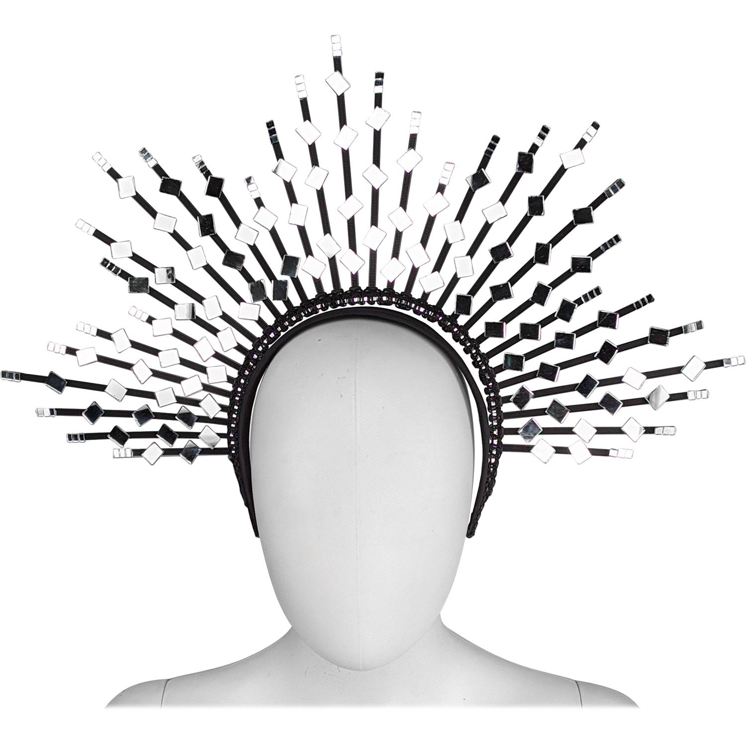 Обруч Crystal SETA Decor 21-623BLK-SL