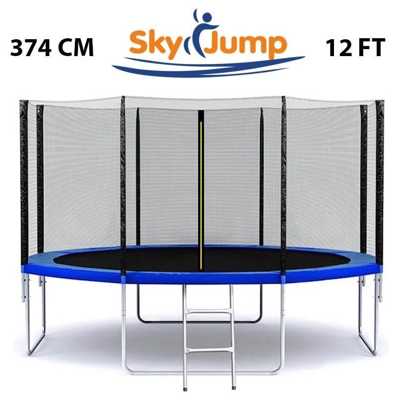 Батут с сеткой и лестницей Sky Jump 374 см (12ft-SkyJump) - фото 2