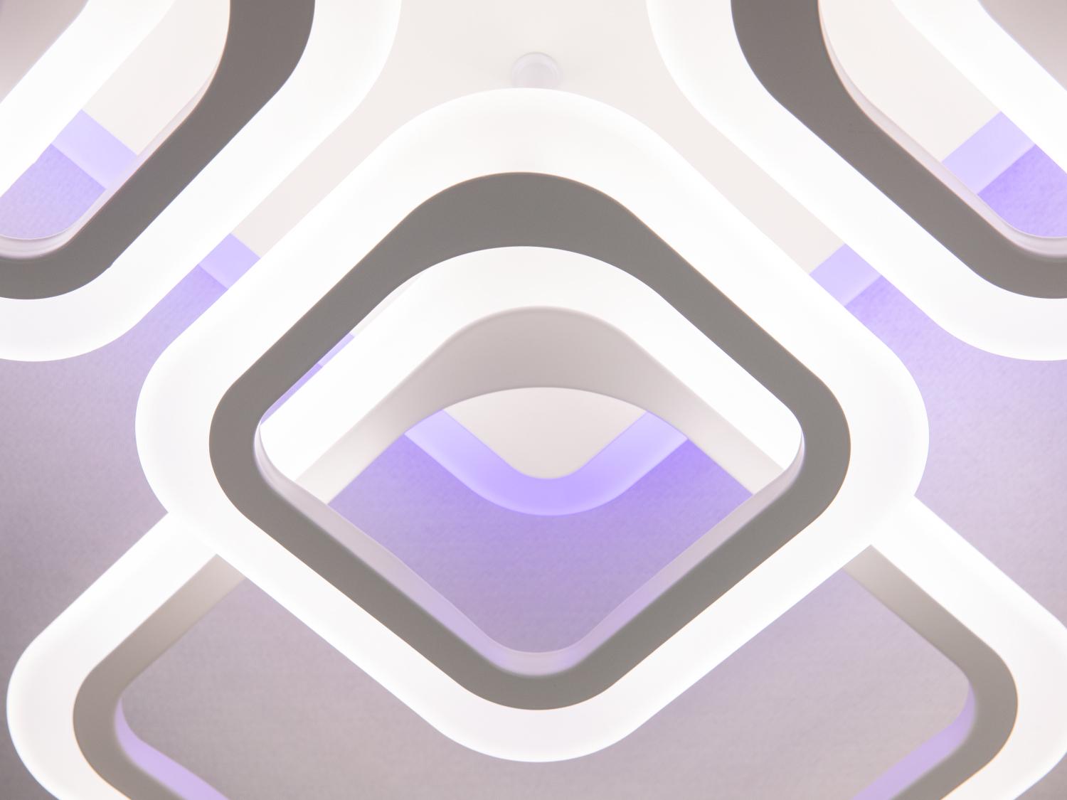 Люстра стельова LED з димером та підсвічуванням 145W (A8060/4+4WH 3col dim) - фото 6 Люстра стельова LED з димером та підсвічуванням 145W (A8060/4+4WH 3col dim) - фото 6