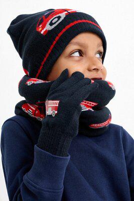 Комплект шапка снуд та рукавички для хлопчика C&A 8-12 років 128-152 см