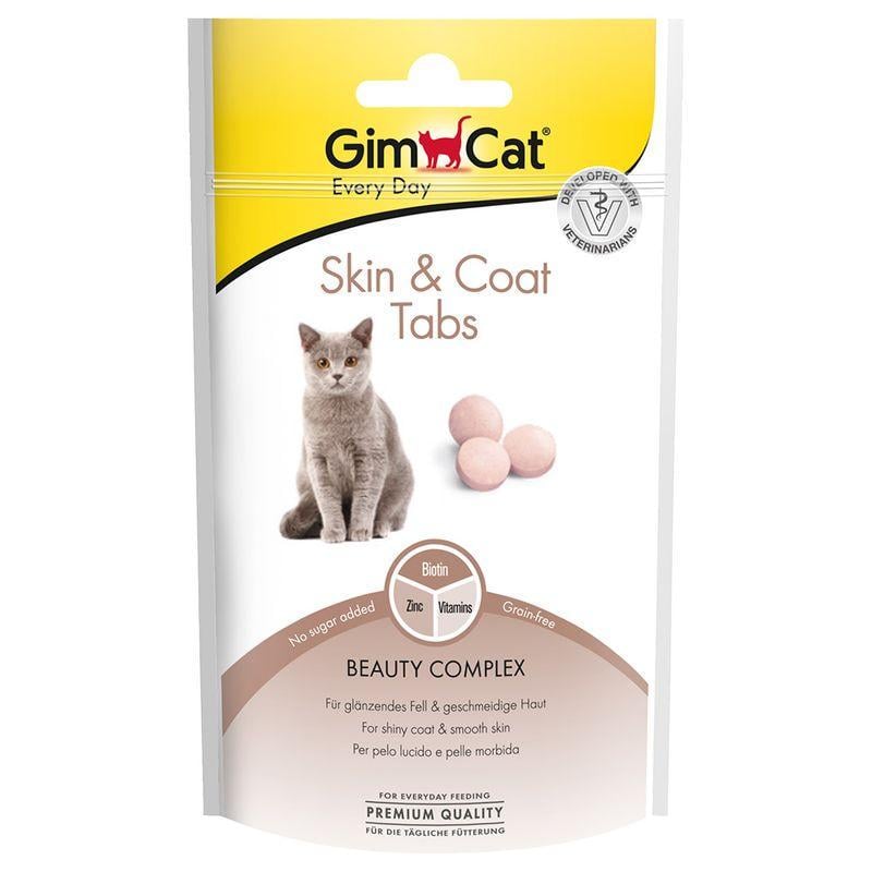 Вітаміни GimCat Skin & Coat Tabs для зоров'я шкіри і шерсті у котів 40 г (22394034)