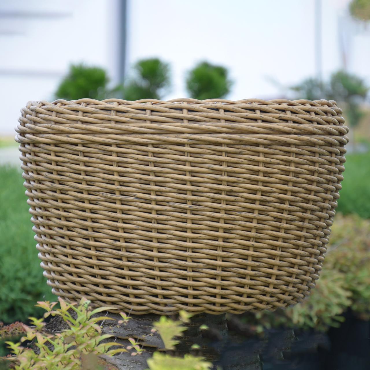 Кашпо большое для растений и цветов из искусственного ротанга/ручной работы 45 л Дерево (12343576) - фото 3 Кашпо большое для растений и цветов из искусственного ротанга/ручной работы 45 л Дерево (12343576) - фото 3